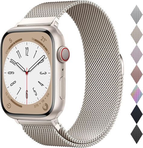 Amazon.com: Original Stainless Steel Loop for Apple Watch Band 38mm 40mm 41mm 42mm 44mm 45mm 49mm, Magnetic Clasp Replacement Bands for iwatch Series Ultra SE 8 7 6 5 4 3 2 1, Women & Men Watch Strap for Apple : Cell Phones & Accessories Stainless Steel Mesh, Steel Mesh, Magnetic Clasp, Apple Watch Band, Watch Strap, Watch Band, Apple Watch, Women Men, Stainless Steel