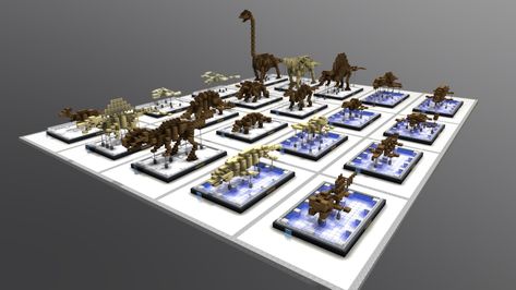 Minecraft Dragon Skeleton Build, Minecraft Museum Exhibits, Minecraft Dinosaur Build, Minecraft Fossils, Museum Minecraft, Minecraft Museum, Dragon Fossil, Minecraft Dragon, Minecraft Base