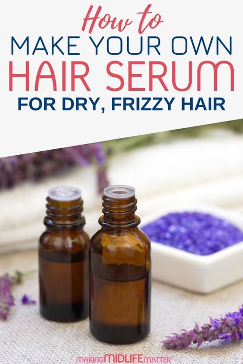 Leave In Hair Serum Diy, Oil For Hair Moisturizer, Home Made Hair Serum For Frizzy Hair, How To Make Hair Oil At Home, Homemade Hair Serum For Frizzy Hair, Home Made Hair Serum, Hair Serum At Home, Diy Hair Serum For Frizzy Hair, Dry Gray Hair