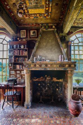 Historic and Wacky Fonthill Castle ~ Learn, Live, and Explore! Relaxing Architecture, Fantasy Cottage Interior, Hill Castle, Fonthill Castle, Doylestown Pennsylvania, Castle Architecture, Castle Plans, Fantasy Cottage, Narrow Staircase