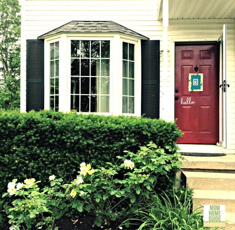 Front Door Makeover with Modern Masters Modern Masters Front Door Paint, How To Paint Front Door, Front Door Paint, Front Door Makeover, Door Paint, Front Door Paint Colors, Door Paint Colors, Painted Front Doors, Door Decals