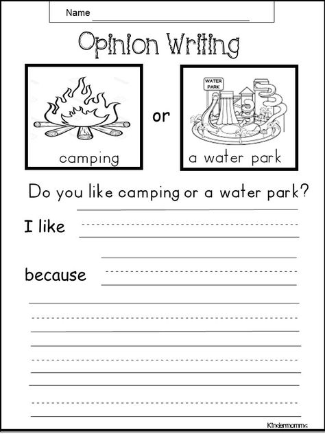 Opinion Writing for Early Learners Archives - kindermomma.com Opinion Writing Kindergarten, First Grade Writing Prompts, 1st Grade Writing Worksheets, Opinion Writing Prompts, Opinion Essay, Second Grade Writing, Poetry Analysis, Writing Essays, History Essay