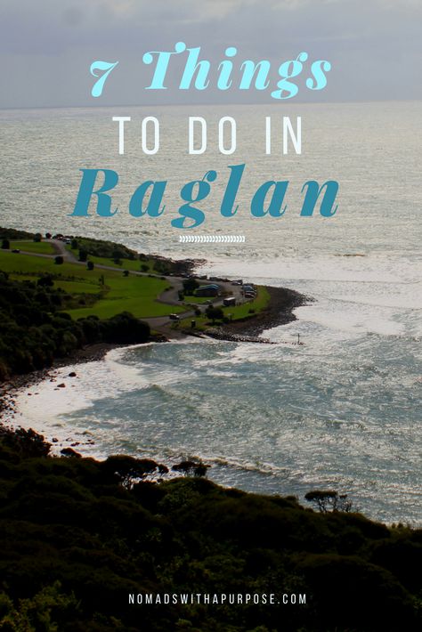 7 Things to do in Raglan, New Zealand || Visit Raglan, New Zealand || Reasons to Visit Raglan || Best Towns in New Zealand || With one of the best waves in the world, beautiful nature to explore, and delicious food to savor afterwards, Raglan might be one of our favorite towns around. Nz Summer, Raglan New Zealand, New Zealand Mountains, Surfing Tips, New Zealand Itinerary, Surf Travel, New Zealand Landscape, Visit New Zealand, Surf Trip