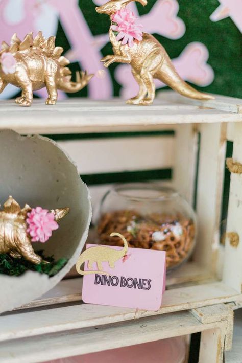 Pink Gold Dinosaur Party, Fancy Dinosaur Party, Girl Dinasour Birthday Party Ideas, Pink Dino Birthday Party, Boy And Girl Dinosaur Birthday Party, Girls Three Rex Party, Pink Dinosaur Party Decorations, Baby Girl Dinosaur Baby Shower Ideas, Dinosaur Bachelorette Party