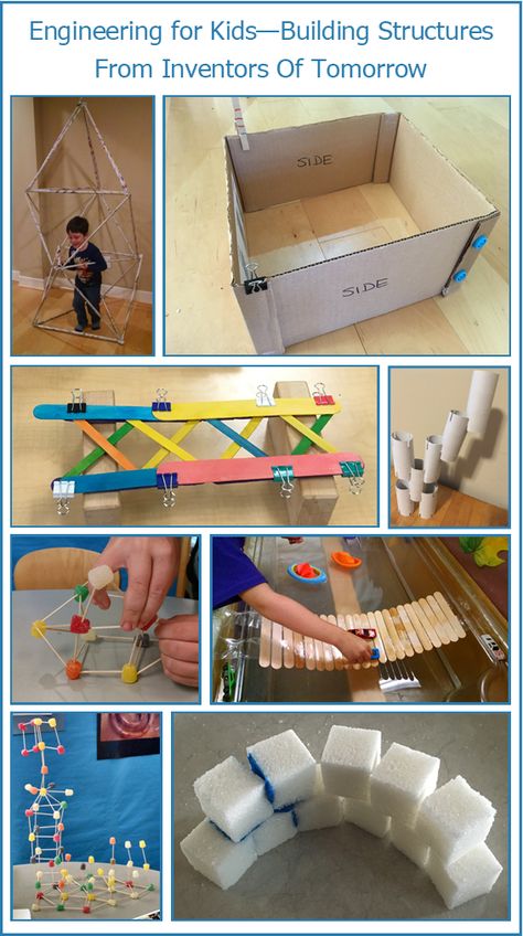 Engineering for Kids – Building Structures – Inventors of Tomorrow Architecture Activities For Kids, Teaching Materials Science, Stem Bridges, Architecture For Kids, Engineering For Kids, Lego Engineering, Architecture Study, Elementary School Science, Fort Building