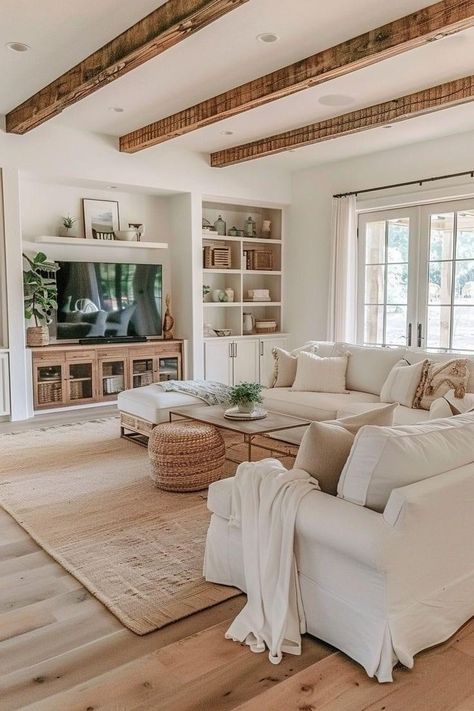 Boho Farmhouse Living Room, Farmhouse Living Room Decor Ideas, Modern Farmhouse Living, Casa Country, Modern Farmhouse Living Room, Farmhouse Decor Living Room, Google Lens, Living Room Inspo, Boho Living Room