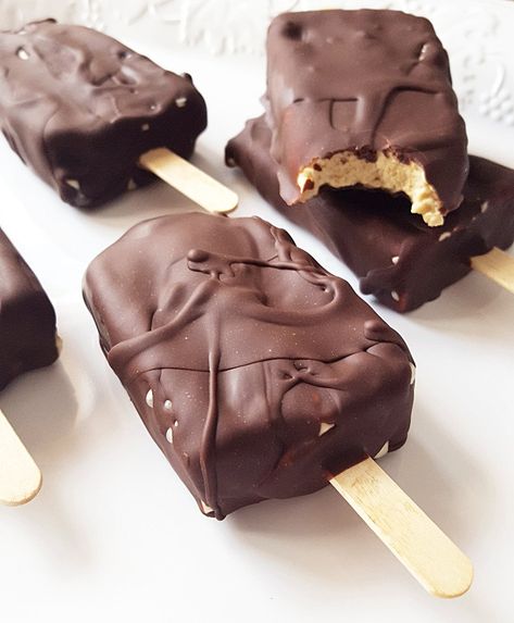 Chocolate Peanut Butter Ice Cream Bars | Keto | Low Carb | Gluten-Free Ice Cream Bar Recipe, Chocolate Peanut Butter Ice Cream, Butter Ice Cream, Ice Cream Bars, Homemade Pudding, Low Carb Ice Cream, Chocolate Covered Peanuts, Peanut Butter Ice Cream, Ice Cream Pops