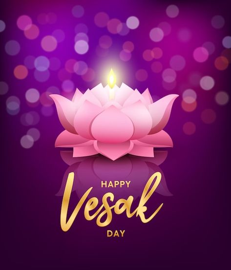 Thailand Background, Happy Vesak Day, Wesak Day, Happy Vesak, Lighting Festival, Vesak Day, Background Traditional, Silhouette Sport, Flower Greeting Card