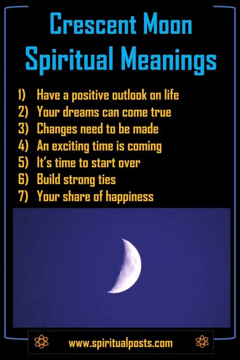 Waxing & Waning Crescent Moon Spiritual Meanings, Personality | Spiritual Posts Waning Crescent Moon, Moon Spiritual, Waxing Crescent Moon, Waning Crescent, Positive Outlook On Life, Witch Spell Book, Witch Spell, Into The Night, Spiritual Meaning