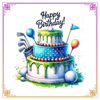 TreatMasters - Etsy Golf Birthday Pictures, Golf Birthday Wishes, Happy Birthday Golfer Funny, Happy Birthday Golfer, Dream Birthday Cake, Happy Birthday Golf, Golf Clip Art, Bday Pictures, Golfers Birthday