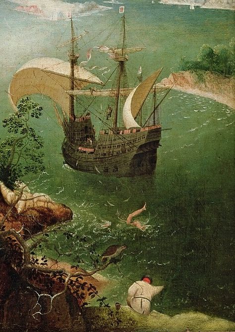 Pieter Bruegel “Landscape with the Fall of Icarus" (detail), c.1558 Peter Bruegel, The Fall Of Icarus, Bruegel The Elder, Pieter Bruegel The Elder, Pieter Bruegel, Jan Van Eyck, 9 September, Hieronymus Bosch, Baroque Art