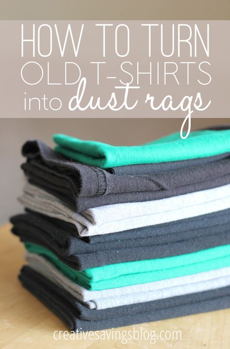 Ever wondered what to do with tees that were stained, had holes, and generally weren't good enough to donate? This tutorial teaches you how to turn old t-shirts into dust rags, and includes the secret to getting crisp edges every time! Cleaning Rags, Diy Cleaners, Cleaning Recipes, Utila, Cleaners Homemade, Candles Crafts, Old T Shirts, Upcycled Crafts, How To Turn