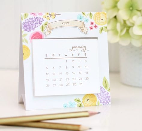 Easy Easel Calendar | Damask Love Blog Diy Desk Calendar, Diy Easel, Easel Calendar, Table Calendar, Calendar Stamps, Diy Calendar, Christmas Paper Crafts, Mason Jar Crafts Diy, Stamp Projects