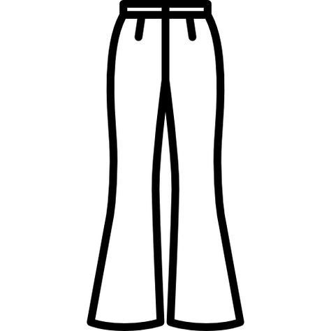 Flare Pants free vector icon designed by Freepik How To Draw Flare Pants, Clothes Png Bottoms, Pant Drawing, Png Bottoms, How To Draw Pants, Pants Drawing, String Art Templates, Fashion Vector, Preschool Coloring Pages