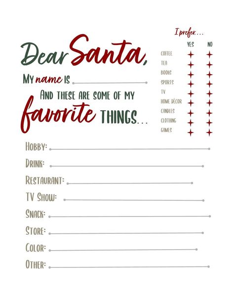 Secret Santa Questionnaire For Family, Secret Santa Survey, Secret Santa Questions, Santa Questionnaire, Santa Notes, Work Secret Santa, Secret Santa Questionnaire, Secret Santa Christmas Gifts, Office Secret Santa