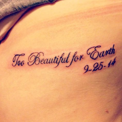 Tattoo Ideas For Daughter, Mom Tattoo Ideas, Baby Memorial Tattoos, Memorial Quotes, Grandma Tattoos, Earth Tattoo, Tribute Tattoos, Good Tattoo Quotes, Baby Memorial