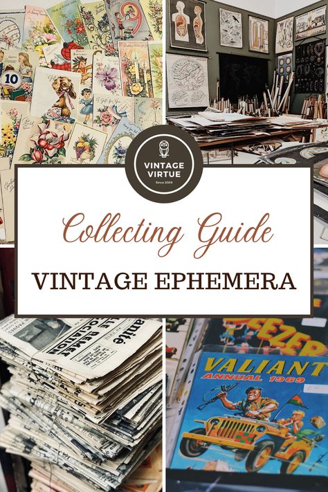 Ephemera Display Ideas, Ephemera Display, Ephemera Storage, Travel Ephemera, Antique Ideas, Antique Business, Vintage Booth, Journal Tutorials, Vintage Postcards Travel