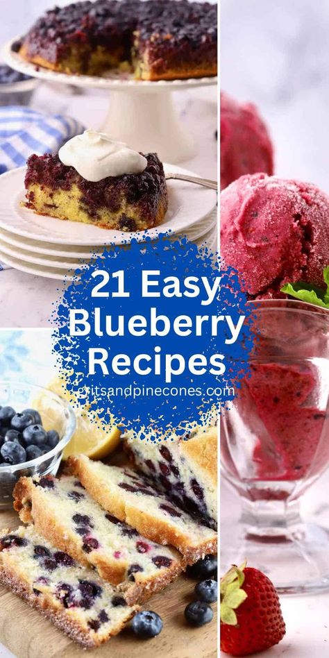 Berrylicious Bites: 21 Delicious Blueberry Recipes is a recipe collection highlighting the best of these little blue superfood gems. From breakfast to dessert and everything in between, these quick and easy recipes for muffins, breads, pies, cakes, cookies, cheesecakes, and more promise to tantalize your taste buds. Easy Blueberry Recipes, Weight Watchers Blueberry Muffins, Blueberry Recipes Easy, Easy Blueberry Desserts, Lemon Blueberry Cookies, Easy Desert, Lemon Glaze Recipe, Buttermilk Banana Bread, Icebox Cake Recipes