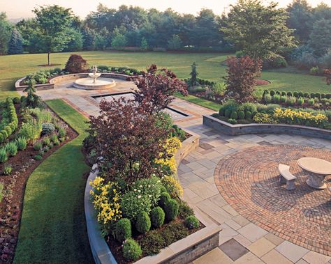 Great Paver Texture, inter-weaving of materials... NJ Landscape Projects, Landscape Design Photos in New Jersey Landscape Bricks, Patio Images, Contemporary Landscape Design, Brick Walkway, Estate Garden, Dry Garden, Formal Garden, Landscape Services, Backyard Pool Designs