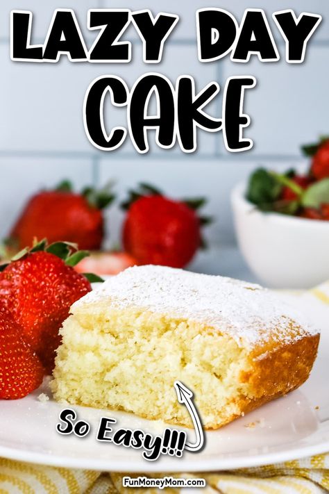 Easy Diy Desserts Quick, No Mix Cake Recipe, Desserts With Cake Flour, Small Easy Cake Recipe, Simple Cake Recipes 4 Ingredients, 1234 Cake Recipe Paula Deen, Easy Soft Desserts, Cakes For One, What To Make With Cake Flour