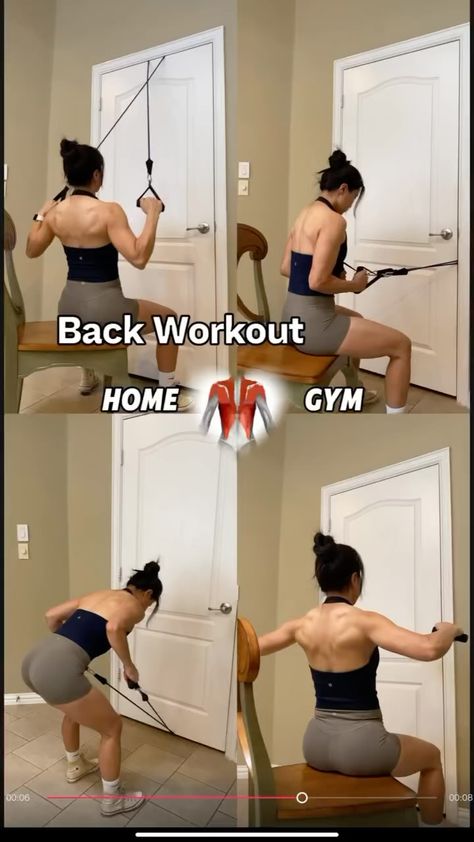 Women fitness | Home workout | 💚💚Stretching back💪 📍Save this workout and send it to a friend. 👉”Get Your E-Book Now! Transform Your Body Today!” “Unlock Your Ultimate... | Instagram Back Fat Exercises At Home, Seated Row, Bent Over Row, Back Workout At Home, Back Day Workout, Back Fat Workout, Gym Tips, Tag Friends, Hip Workout