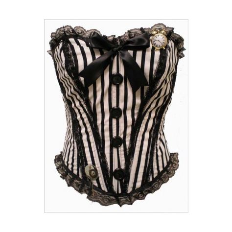 Dr.Jekyll Romantic Lush Stripe Medium kawaiiparlor Clothing on ArtFire by None, via Polyvore Steampunk Mode, Steampunk Fashion, Gothic Lolita, Corsets, Gothic Fashion, Look Cool, Pretty Outfits, Fashion Inspo Outfits, Dresser