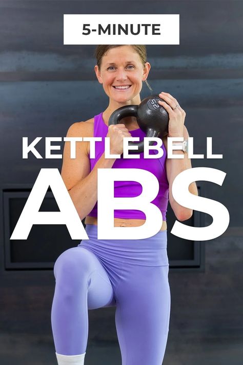 Strengthen and define the core with these five efficient KETTLEBELL AB EXERCISES! Strength, definition, power and control - get it all with this kettlebell ab workout. Five of the best kettlebell exercises for abs are combined in an engaging no-repeats format to challenge the core from all angles. This quick and intense kettlebell workout builds muscle in the entire core, including the upper abs, lower abs, obliques, lower back and glutes. Kettlebell Boxing Workout, Kettle Ball Core Workout, Kettle Bell Core Exercises, Kettle Bell Core, Kettlebell Abs Workout, Kettlebell Ab Exercises, Ball Core Workout, Ab Workout Video, Kettlebell Core Workout