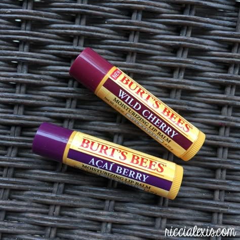 Burtsbees Lipbalm Aesthetic, Burt’s Bees Lip Balm, Lip Balm Flavors, Burt Bees, Burts Bees Chapstick, Burt's Bees Lip Balm, Violet Lipstick, Skin Care Routine For Teens, Cherry Lip Balm