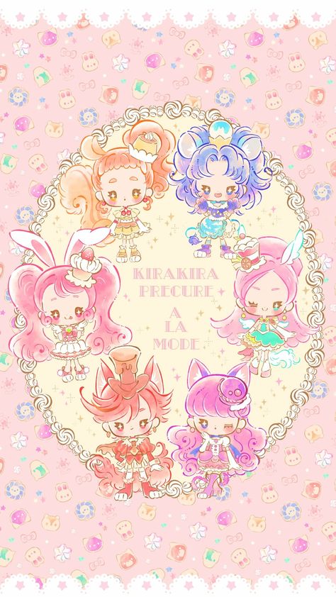 Chibi Kira Kira Precure a la Mode Precure Wallpaper Iphone, Kira Kira Precure A La Mode, Precure Aesthetic, Precure Wallpaper, Kirakira Precure A La Mode, Precure A La Mode, Magical Dorémi, Magical Girl Aesthetic, Manga Drawing Tutorials