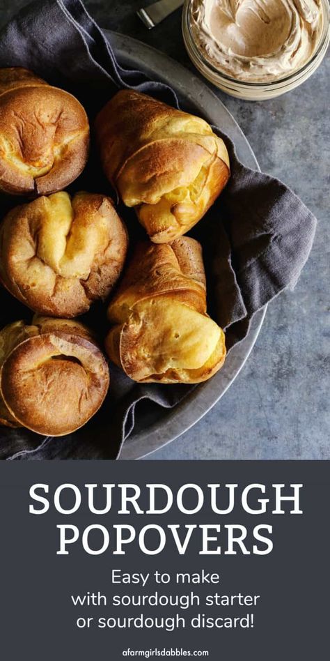 Sourdough Popovers, Use Sourdough Starter, Sourdough Discard Recipe, Breads Recipes, Popover Recipe, Recipe Cheesecake, Discard Recipe, Sourdough Starter Discard Recipe, Spiced Butter