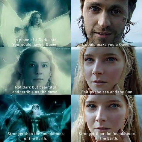 Galadriel And Halbrand, Sauron And Galadriel, Sauron Lotr, The Power Of The Rings, Power Of The Rings, Halbrand Sauron, Lotr Rings Of Power, Lotr Rings, Rings Quotes