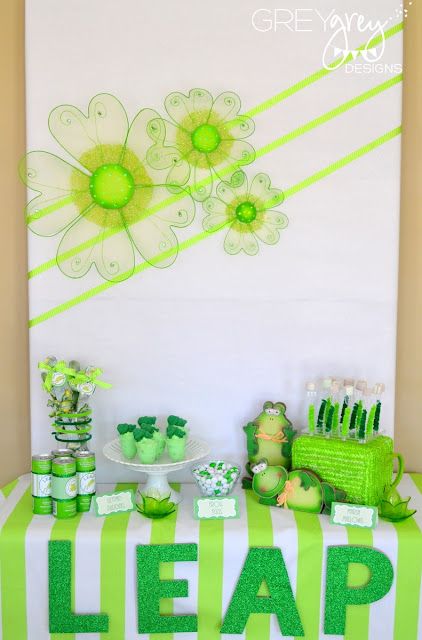 This whole post makes me happy - so full of cute frogs for leap year.  I may have to have a frog themed dinner party. Frog Birthday Party, Leap Year Birthday, Leap Day, Leap Year, Dessert Tables, Catch My Party, Birthday Theme, Party Time, Party Planning