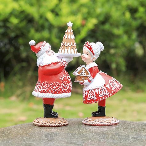 PRICES MAY VARY. 🎁Exquisite Design: The Santa and Mrs. Santa Christmas figurines feature an exquisite design that captures the festive spirit of the holiday season. From their traditional red and white outfits to their joyful expressions, every detail is meticulously crafted to bring a touch of charm to your Christmas decorations. 🎁High-Quality Materials: These figurines are made from high-quality materials, ensuring durability and longevity. The carefully selected materials give the figurines Christmas Gifts For Couples, Santa Figurines, Garden Christmas, Christmas Hearts, Christmas Collectibles, Cadeau Couple, Santa Clause, Christmas Figurines, Christmas Couple