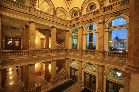 Milwaukee Central Public Library. The building itself is beautiful, and I used to spend hours in there just browsing at books. Milwaukee, WI. Milwaukee Architecture, Hype Music, Cat Library, Milwaukee Downtown, Travel Wisconsin, Milwaukee City, Library Inspiration, Wisconsin Travel, Central Library