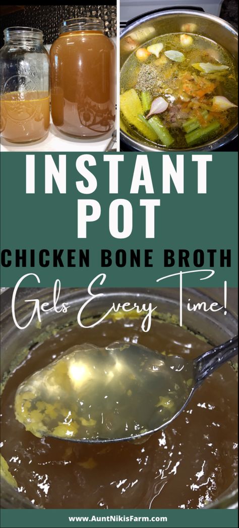 Instant Pot Bone Broth, Bone Broth Instant Pot, Sup Tulang, Chicken Bone Broth Recipe, Bone Broth Soup, Making Bone Broth, Homemade Bone Broth, Chicken Bone Broth, Bone Broth Recipe