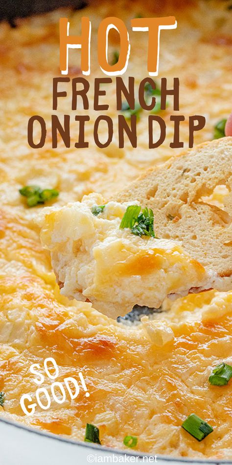 French Onion Cheese Dip, Hot French Onion Dip, French Onion Fondue Dip, Hot Dip Recipes, Hot Onion Dip, Football Apps, French Onion Dip Recipe, Keto Dips, Superbowl Recipes