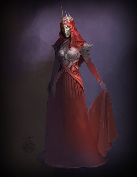 Royal Staff, Red Priestess, Lord Of The Rings Online, Monster Anime, Witch Queen, 3d Figures, Game Character Design, Fantasy Inspiration, Medieval Fantasy