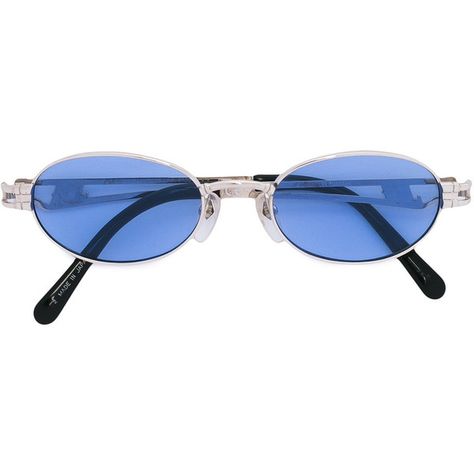 Jean Paul Gaultier Vintage Oval Frame Sunglasses ($294) ❤ liked on Polyvore featuring accessories, eyewear, sunglasses, logo sunglasses, vintage glasses, jean paul gaultier sunglasses, jean paul gaultier eyewear and vintage sunglasses Vintage Oval Frame, Jean Paul Gaultier Vintage, Style Année 90, Oval Glasses, Sunglasses Logo, Grey Sunglasses, Blue Glasses, Glasses Vintage, Blue Sunglasses