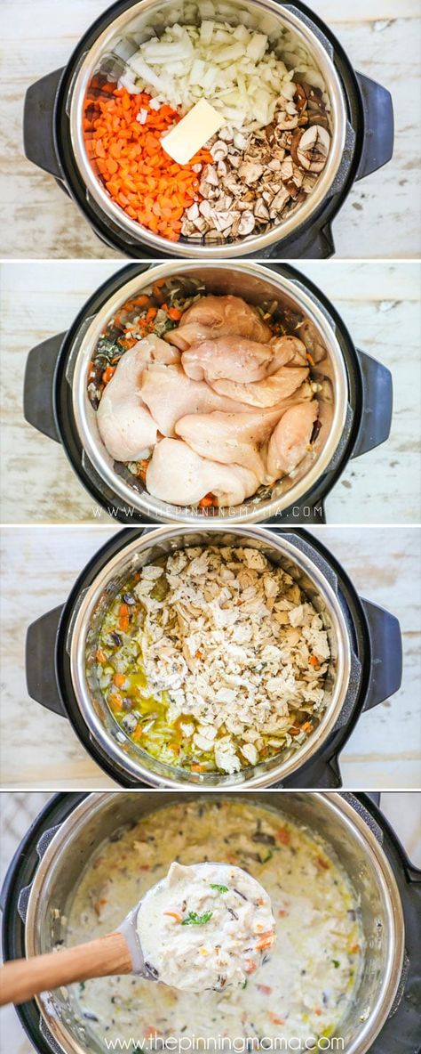 Creamy Chicken And Wild Rice, Canning Granny, Chicken And Wild Rice Soup, Chicken Cooker, Canning 101, Chicken Wild Rice Soup, Creamy Chicken And Rice, Rice Soup Recipes, Chicken Rice Soup