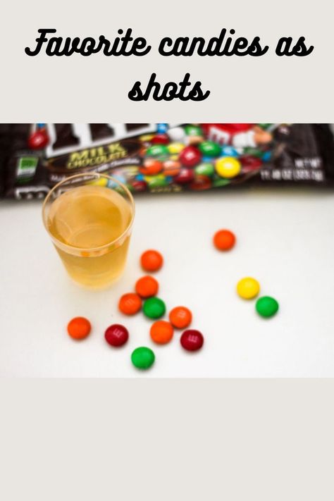 Your favorite chocolate candies as a shot. Perfect for adult trick or treating or a halloween party. Bar Shots, Chocolate Candies, Festive Cocktails, Halloween Cocktails, Favorite Candy, Trick Or Treating, Chocolate Candy, Candy Bar, Chocolate Milk