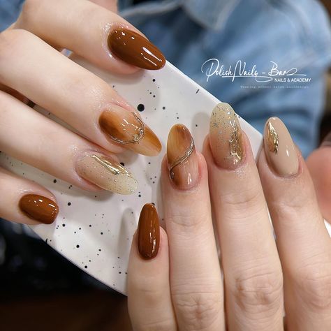 Beige Nail Art, Fancy Nail Art, Fake Nails Designs, Korean Nail Art, Lilac Nails, Graduation Nails, Asian Nails, Elegant Nail Art, Hello Nails