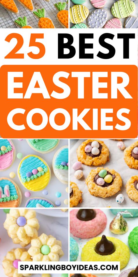 Looking for some sweet Easter treats? Try making these delicious Easter cookies! Perfect for an Easter brunch party or a cute easter gift for friends and family. These spring cookies are easy to make and will be a hit with both kids and adults alike. Use our Easter cookie recipes and decorating ideas to create fun and festive spring treats everyone will love. With bright colors and fun shapes, these Easter cookies are sure to make your holiday extra special. Easter Cookies For Kids, Easter Egg Cookies Decorated, Easter Brunch Party, Easy Easter Cookies, Easter Deserts, Easter Cookie Recipes, Easy Easter Treats, Egg Cookies, Easy Easter Desserts