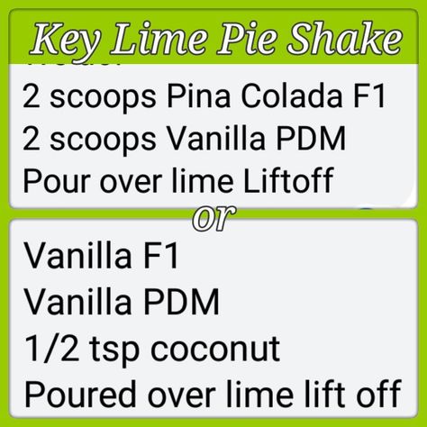 Herbalife key lime pie shake! Keylime Pie Herbalife Shake, Herbalife Key Lime Pie Shake, Herbalife Pina Colada Shake Recipes, Vanilla Shake Recipes, Herbal Life Shakes, Herbalife Diet, Herbalife Teas, Magic Bullet Recipes, Herbalife Shakes