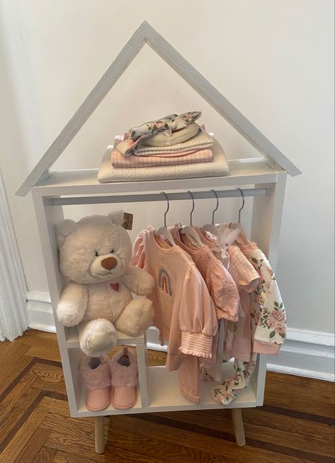 Diy wooden house, baby shower gift, doll house clothing storage Baby Closet Baby Shower Gift, Wooden Baby Shower Gifts, Baby Wardrobe Gift, Baby Shower Clothes Rack Gift, Baby Shower Hanging Clothes Gift Ideas, Baby Shower Closet Gift, Baby Shower Wardrobe Gift, Girl Baby Shower Gift Ideas, Creative Baby Shower Gift Ideas