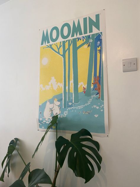 Moomin Bedroom, Moomin Decor, Moomin Poster, Moomin Aesthetic, Uni Room, Retro Lighting, Mural Painting, Room Posters, Room Aesthetic