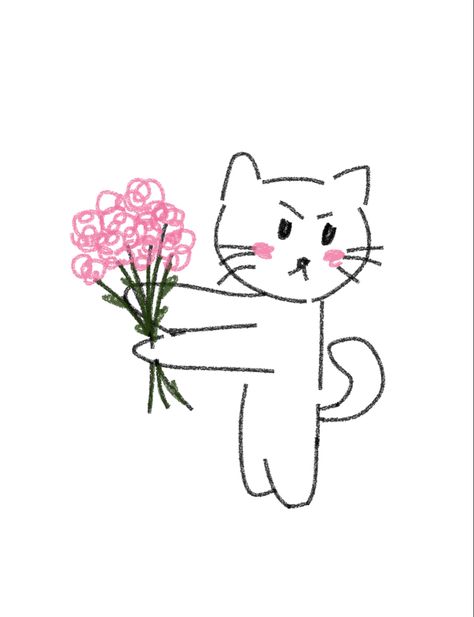 Sweet Drawings For Boyfriend, Dustin Core, Cute Messages For Him, Cute Flower Drawing, Meme Indo, Drawings For Boyfriend, Flowers For You, Cute Messages, Reaction Pics