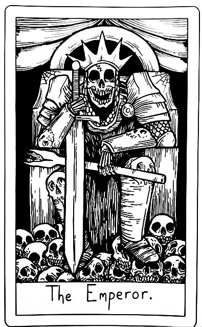 Tarot Card Drawings, Emperor Tarot, Matt Bailey, The Emperor Tarot, Watercolor Tattoo Ideas, Tarot Tattoo, Skeleton Art, Tattoo Art Drawings, Desenho Tattoo