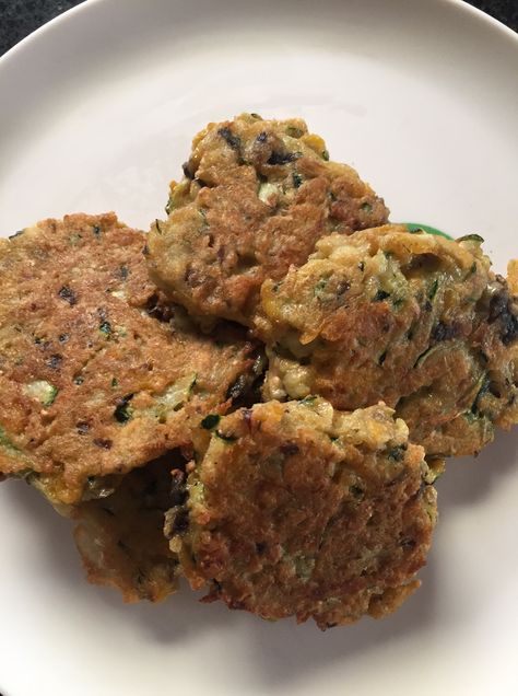 Mushroom Fritters, Greek Eggplant Dip, Zucchini Carrot, Roasted Cauliflower Soup, Self Raising Flour, Eggplant Dip, Flourless Cake, Button Mushrooms, Fritter Recipes