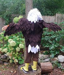 DIY Eagle Costume | Perfect for kids to make with guidance Bald Eagle Costume, Bird Costume Kids, Eagle Costume, Mishloach Manos, Diy Costumes Kids Boys, Owl Costume, Eagle Mascot, Bird Costume, Diy Costumes Kids