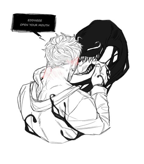 Venom X Eddy Hard, Venom X Eddy, Eddie Brock Venom, Eddie Brock, Venom Art, Venom Comics, Marvel Venom, Marvel Fan Art, Seven Deadly Sins Anime